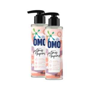 Kit com 2 Lava Roupas Líquido OMO Peças Íntimas & Biquínis 300 mL