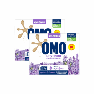 Kit 2 Caixas de Sabão em Pó OMO Lavanda 1,6kg
