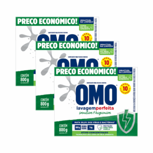 Kit 3 Sanitizante OMO Lavagem Perfeita Sanitiza & Higieniza 2,4kg