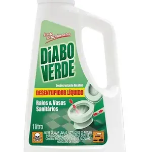 3 Un Desentupidor Líquido De Vasos Pias Ralos Diabo Verde