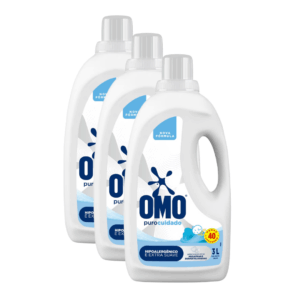 Kit 3 Lava-Roupas Líquido Omo Puro Cuidado 5l