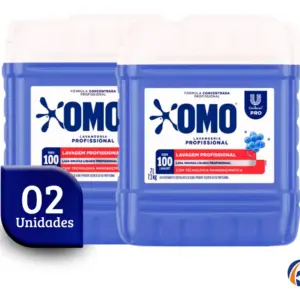 Kit 2 Lava Roupas Lavanderia Pro Liquido 7L Omo