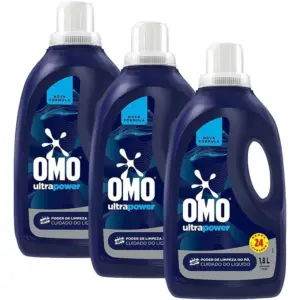 Kit 3 Lava Roupas Líquido Omo Ultra Power 1,8l Cada