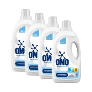 Kit 4 Lava-Roupas Líquido Omo Puro Cuidado 3l